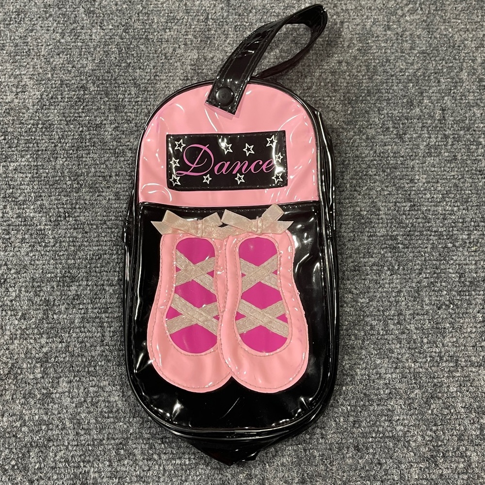 *Dance Shoe Storage Bag with Zipper Black % Pink